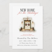New Home for the Holidays Christmas Housewarming 招待状 (正面/裏面)