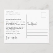 New Home For The Holidays Rustic Housewarming 案内ポストカード (裏面)