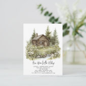 New Home For The Holidays Rustic Housewarming 案内ポストカード (スタンド正面)