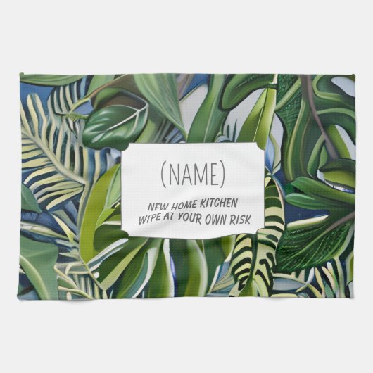 New Home Kitchen – Personalized Tropical  キッチンタオル (横)