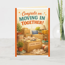New Home/Moving In Congratulations Greeting Card カード