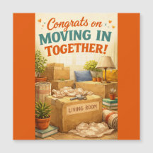 New Home/Moving In Congratulations Magnetic Card