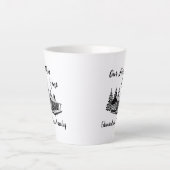 New Home moving to new house family name カフェラテマグ (正面)