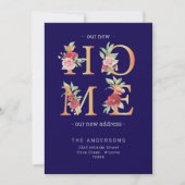 New Home New Address Floral Moving Announcement (正面)