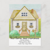 New Home - New Address Watercolor House 案内ポストカード (正面)