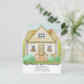 New Home - New Address Watercolor House 案内ポストカード (スタンド正面)