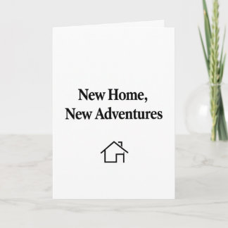 New Home, New Adventures" Minimalist Housewarming  カード