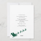 New Home Photo Collage Green Santa Sleigh Moving シーズンカード (裏面)