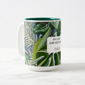 New Home Same Coffee Habit – Personalized  ツートーンマグカップ (正面左)