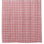 New Home Shower Curtain Red Black Plaid Accent シャワーカーテン (正面)