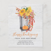 New Home Thanksgiving Pumpkin Moving Announcement (正面)