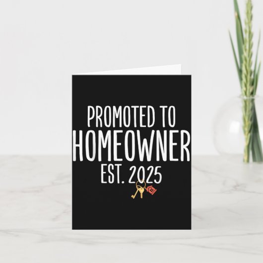 New Homeowner 2025 Housewarming First Time Home Bu カード (正面)