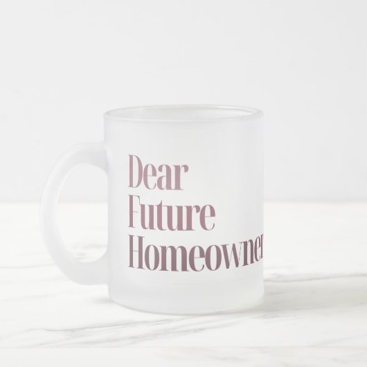 New Homeowner Mug フロストグラスマグカップ (左)