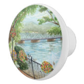 New Hope Lambertville Bridge Romantic Ceramic Knob セラミックノブ (右)