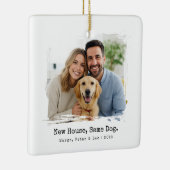 New House, Same Dog , Typewriter Minimal セラミックオーナメント (右)