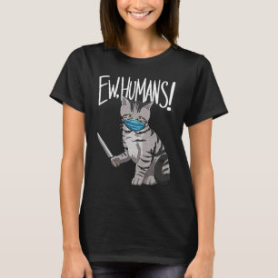 New Humans Women Cat Love Kitten Halloween Day Sca Tシャツ