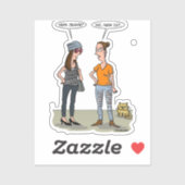 New jeans? No, new cat. Folded Greeting Card シール (シート)