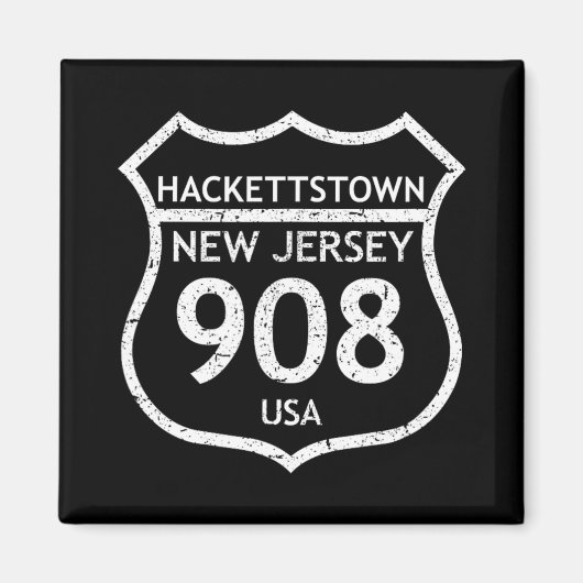 New Jersey Area Code 908 Hackettstown, Nj Home Sta マグネット (正面)