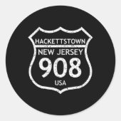 New Jersey Area Code 908 Hackettstown, Nj Home Sta ラウンドシール (正面)