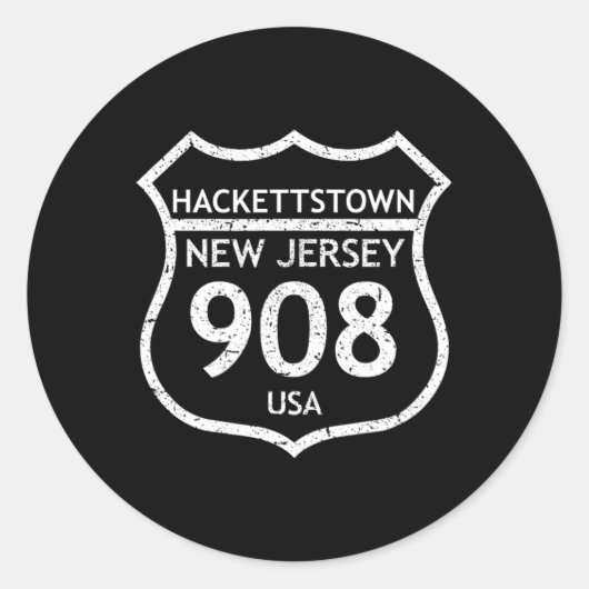 New Jersey Area Code 908 Hackettstown, Nj Home Sta ラウンドシール (正面)