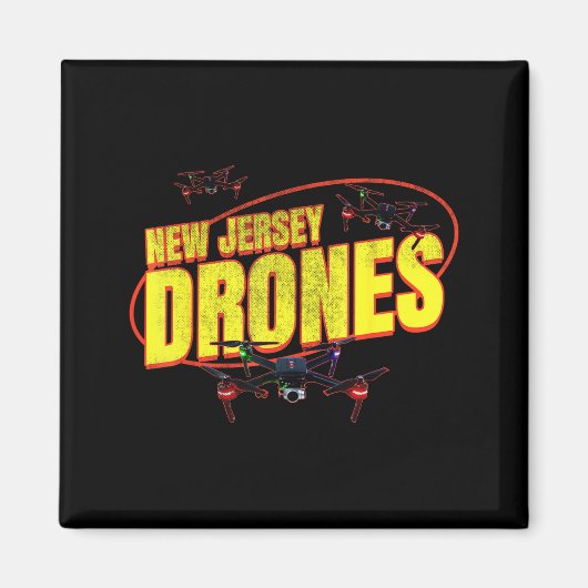 New Jersey Drones Funny Mystery Drones In New Jers マグネット (正面)