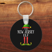 New Jersey Elf Christmas Matching Family Group Pjs キーホルダー (正面)