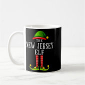 New Jersey Elf Christmas Matching Family Group Pjs コーヒーマグカップ (左)