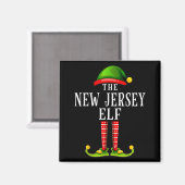 New Jersey Elf Christmas Matching Family Group Pjs マグネット (正面/裏面)