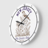 New Jersey Garden State Bird ラージ壁時計 (傾斜)