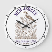 New Jersey Garden State Bird ラージ壁時計 (正面)