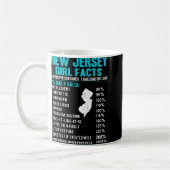 New Jersey Girl Facts Funny Birthday Gift Born In  コーヒーマグカップ (左)