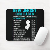 New Jersey Girl Facts Funny Birthday Gift Born In マウスパッド (マウス)