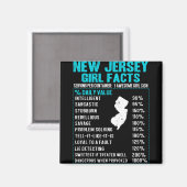 New Jersey Girl Facts Funny Birthday Gift Born In  マグネット (正面/裏面)