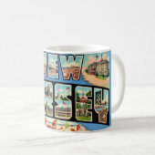  New Jersey Greeting Vintage Postcard Mug コーヒーマグカップ (正面右)