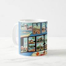 New Jersey Greeting Vintage Postcard Mug