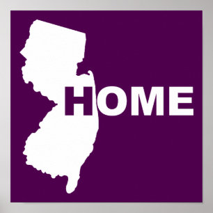 New Jersey Home Away From State Poster Sign ポスター
