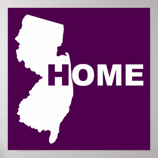 New Jersey Home Away From State Poster Sign ポスター (正面)