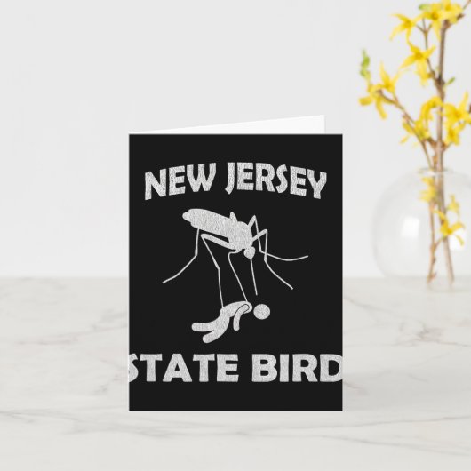 New Jersey Mosquito State Bird Funny Outdoors  カード (黄色い花)