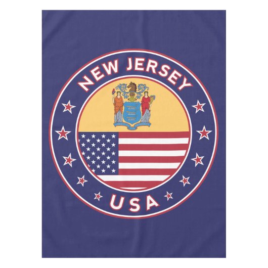New Jersey, New Jersey sticker, phone case, bag テーブルクロス (正面)
