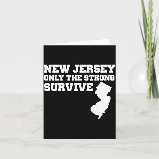 New Jersey Only The Strong Survive Shirt Funny Gif カード (正面)