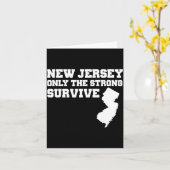New Jersey Only The Strong Survive Shirt Funny Gif カード (黄色い花)