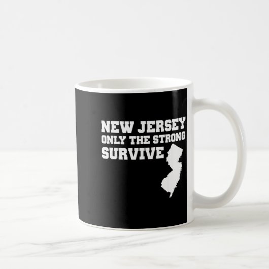 New Jersey Only The Strong Survive Shirt Funny Gif コーヒーマグカップ (右)
