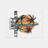 New Jersey Point Pleasant Surfing Surfer _1  フリースブランケット (正面(横))