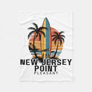 New Jersey Point Pleasant Surfing Surfer _1  フリースブランケット