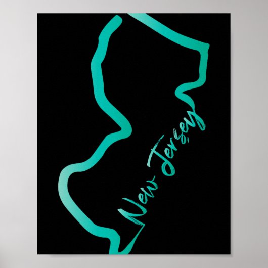 New Jersey Shirt Jersey Graphic Tees For Women. Me ポスター (正面)