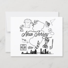 New Jersey Sports Icons Postcard. ポストカード