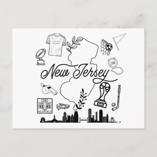 New Jersey Sports Icons Postcard. ポストカード (正面)