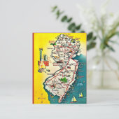 New Jersey State Vintage Postcard ポストカード (スタンド正面)