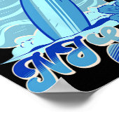 New Jersey Surfer Ocean City Nj Surfing Beach Sand ポスター (角)