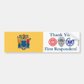 New Jersey Thank You First Responders バンパーステッカー (正面)